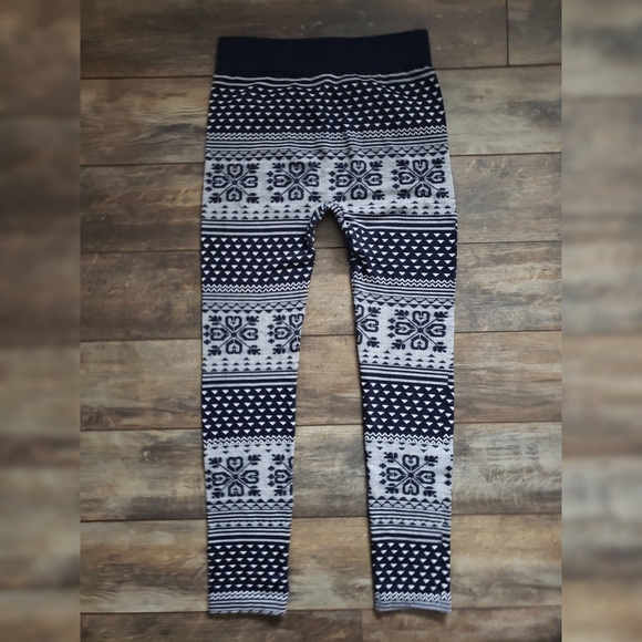 Rue21 Striped Printed Leggings Blue&White - Picture 1 of 5